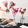 Transparent Rose Packaging Bags Flower Bouquet Plastic Bag Bouquet Wrapping Paper One Straight Bag Flower Packagin