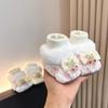 Warm Cotton Princess Shoes & Socks for Baby Girls, 3-12 Months, Soft Sole Pre-walking Foot Cover