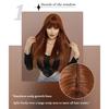 Women's Simulation Wig 70cm Hair Caramel Wig Long Straight Wig Full Headgear Rose Hair Net Headdress Beauty Decoration Wig