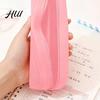 Large Capacity Pencil Case Silicone Soft Touch Bag with Zipper Portable Student Stationery Rectangular Storage Pen Pouch for School Teens Primary