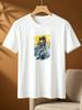 Funny Surfing Frog Print Casual Soft Short Sleeve Top Fashion Comfortable All-match Unisex Daily Tee