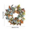 35/40cm Decorative Autumn Wreath Festival Theme Window Hanging Garland Simulation Plant Pumpkin Wreath for Home Porch Wall Decor