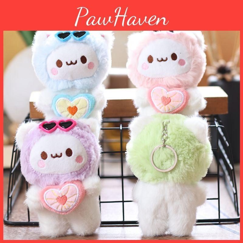Love Bear Embrace Plush Animal Keychain Pendant Bag Decor For Kids And Teen Gift