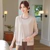 Chic Spring & Autumn Korean Knit Sweater Coat Set for Middle-Aged & Elderly Women