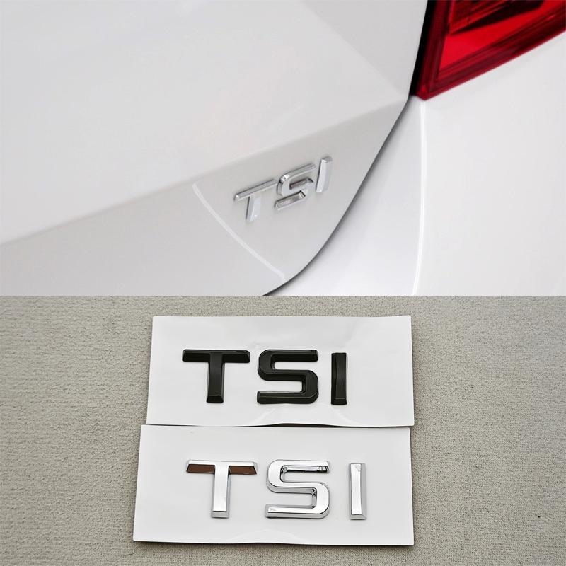 QPZF2 3D ABS Chrome Black Logo OCTAVIA TSI Emblem Letters Car Rear Trunk Badge For Skoda Octavia 1 2 3 4 A5 A7 MK3 Sticker Accessories