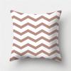 Brown Geometric Stripe Printed Pattern Polyester Cushion Cover for Home Living Room Sofa Decoration Throw Pillow Pillowcase