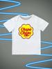 Round Neck Printed Pattern Pullover Short Sleeve Kids Tops Chupa Chups