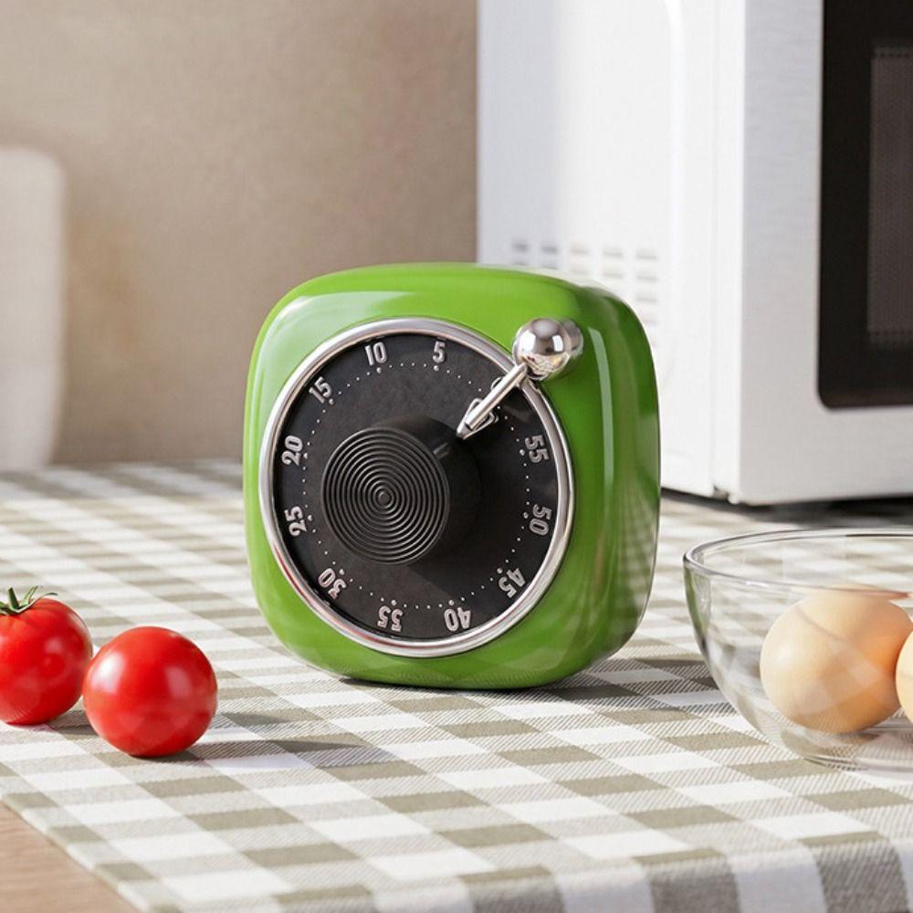 60 Minutes Kitchen Visual Timer Self Discipline Adsorbable Countdown Alarm Clock Simple Operation Magnetic Suction