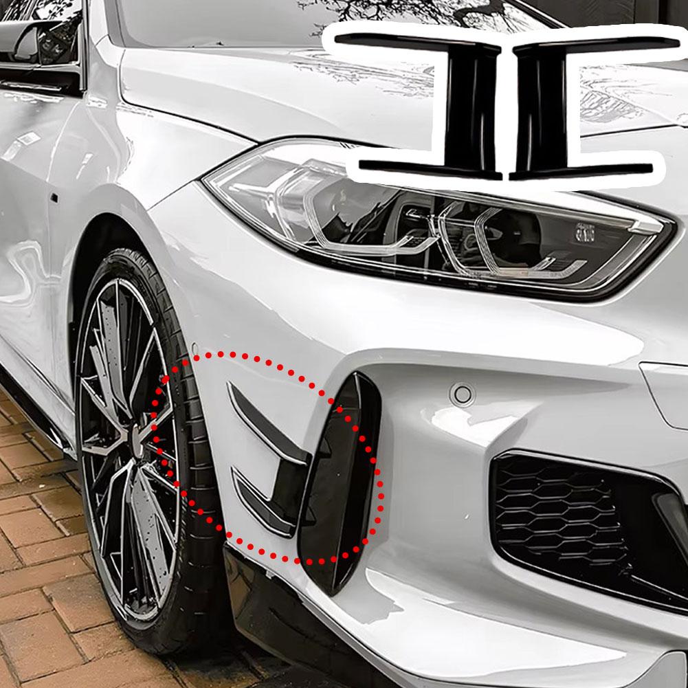 Car Front Bumper Side Spoilers For BMW 1-Series F40 118i M135i 128ti 120d Air Vent Splitter Lip Spoiler Wind Knife N2E7