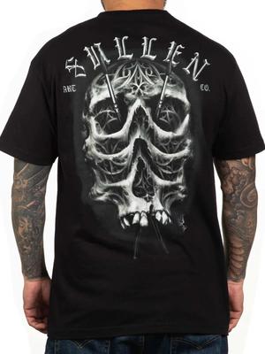 T-shirt da uomo Sullen Prudente V a maniche corte, vestibilità standard, stile tatuaggio, maglietta con teschio