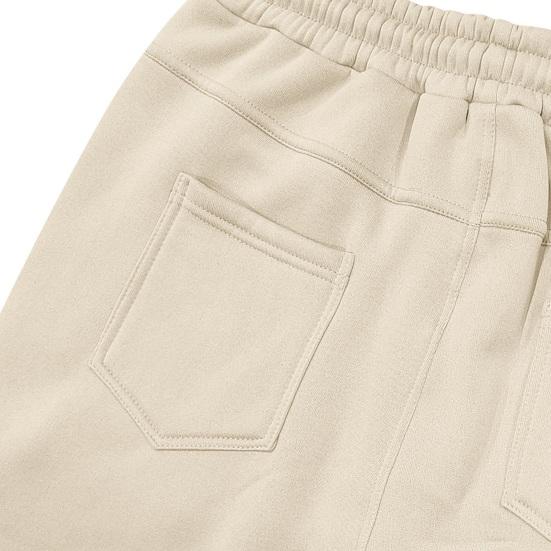 Men Winter Sweatpants Thickened Cargo Pants Warm Casual Baggy Trousers Drawstring Waist Jogger Pants