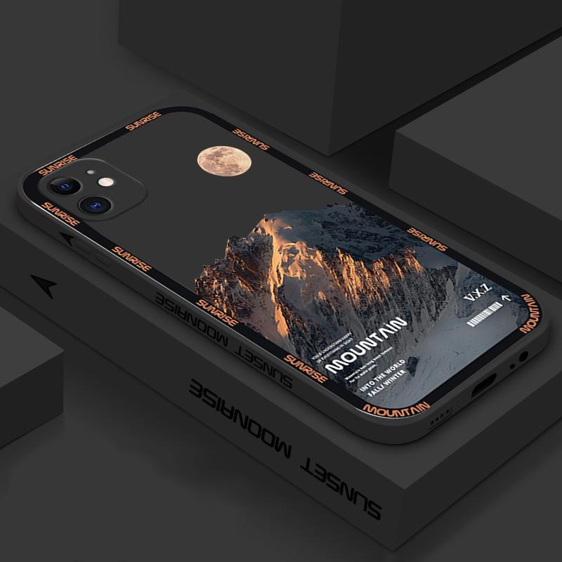 Snow Mountain Sunrise Scenery Silicone Phone Case For Samsung Galaxy S23 Ultra S22 Plus S21 FE S20 Note 20 Dustproof Soft Cover