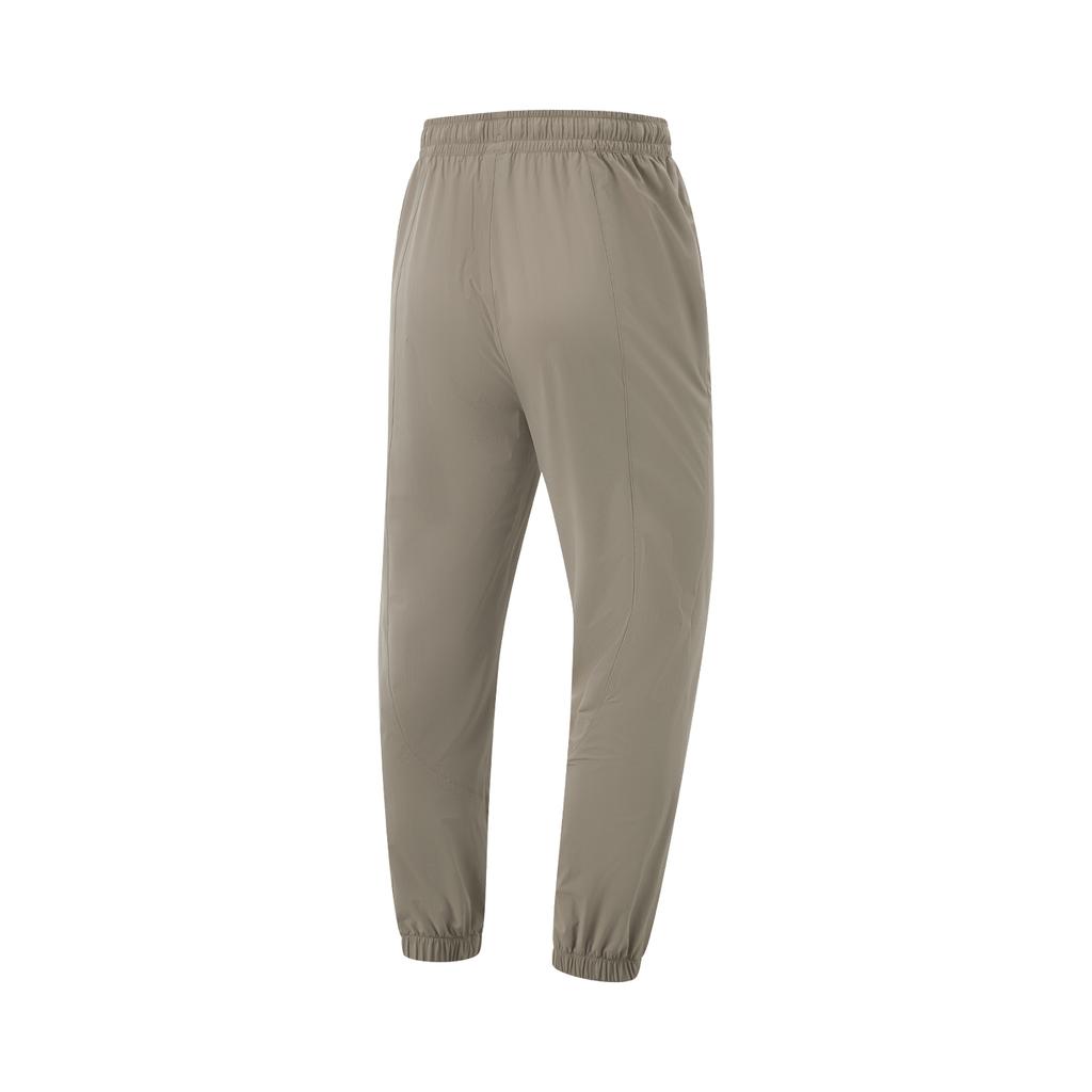 Li Ning Wade Series Casual Simple Cuffed Lace-Up Knitted Sports Pants Men pants Brown AYKV069-2