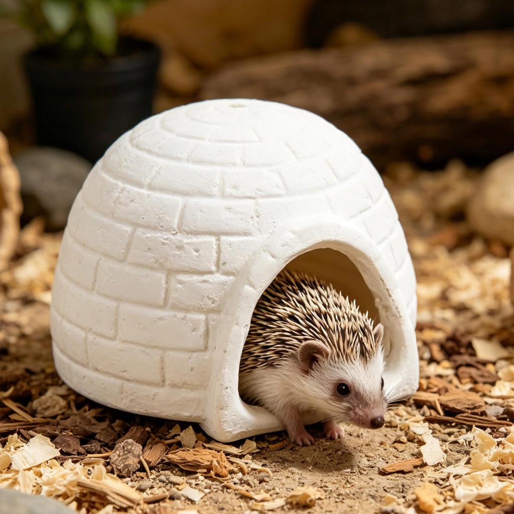 Kleines Hamsterhaus Für Käfigkühlung Harz Rennmaus-Lebensraum Sommer Degus-Lebensraum Für Tiereltern Tierliebhaber Kinder Jugendliche