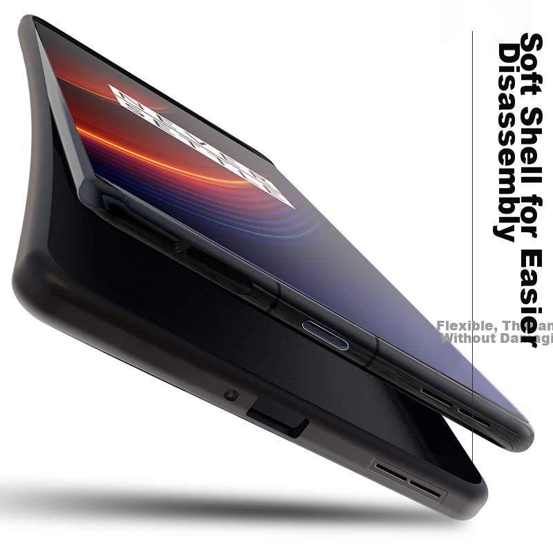 Phone Case for OnePlus 9 Pro, OnePlus 9 Pro Protective Cover, Full Lens Protection Upgraded Frosted Anti-Drop Silicone Soft Case - Midnight Black