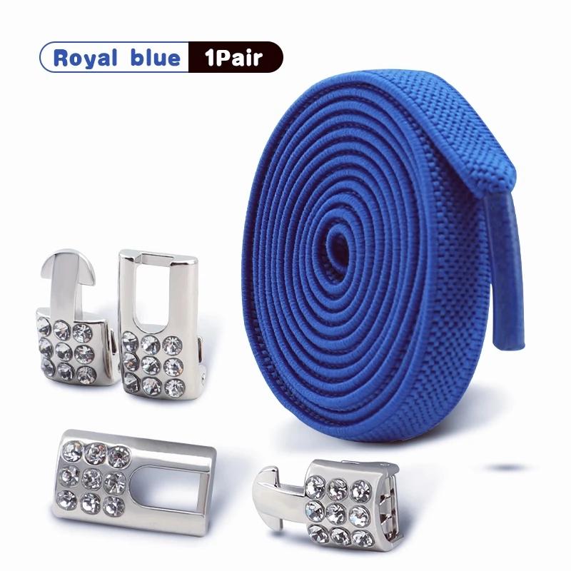 Diamond Lock Shoelaces Without Ties Elastic Laces Sneakers Outdoor No Tie Shoe Laces Kids Adult Wide Shoelace Shoe Accessories