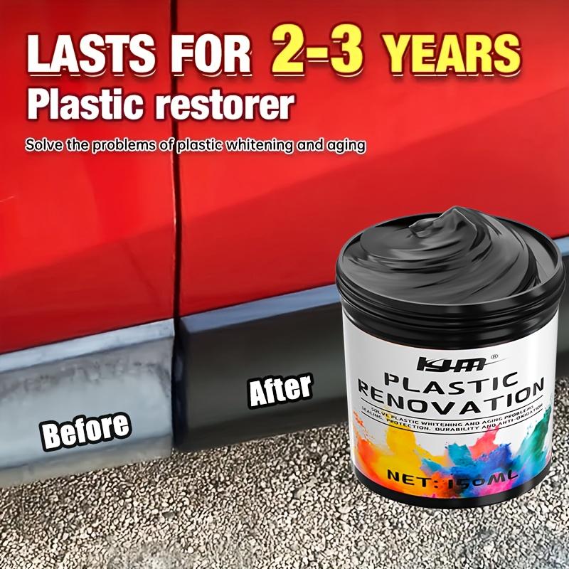 Car Plastic Component Maintenance Wax - Surface Restoration Polishing Wax, Suitable for Car Plastic Parts and Tires