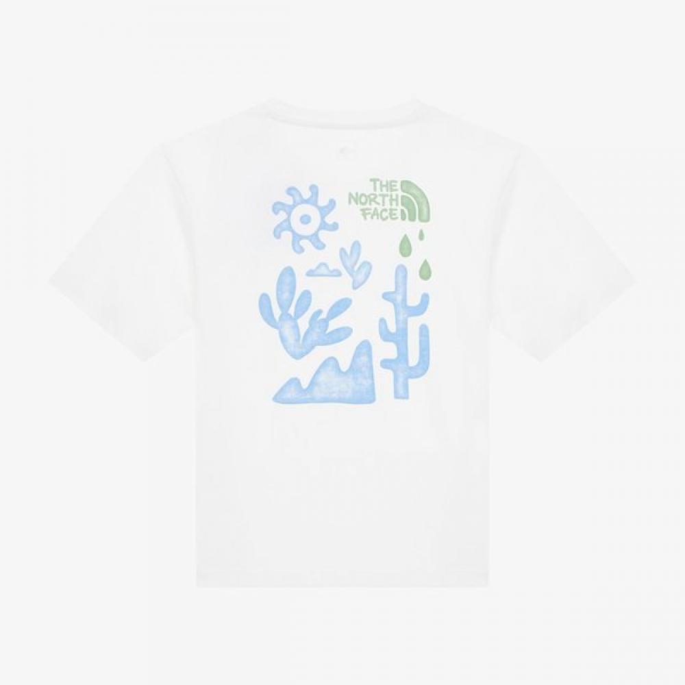 

The NorTh Face Kids ShorT Sleeve Round T naTure Glow nT7ur05s Off whiTe OFF WHITE/160