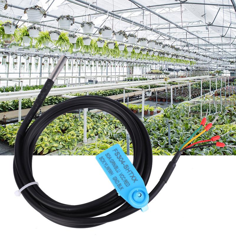 I2C Interface Digital Output Temperature & Humidity Sensor Probe Waterproof Stainless Steel Case Waterproof Sensor Probe