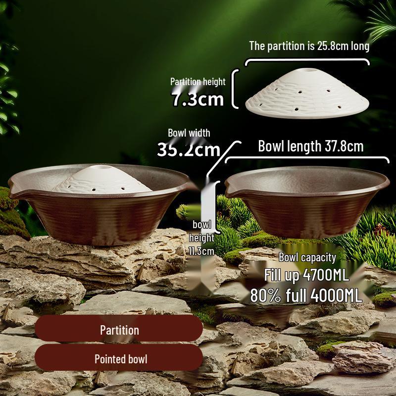Melamine Plate for Gourmet Hot Pot, Barbecue & Shrimp: Mountain & Field Design