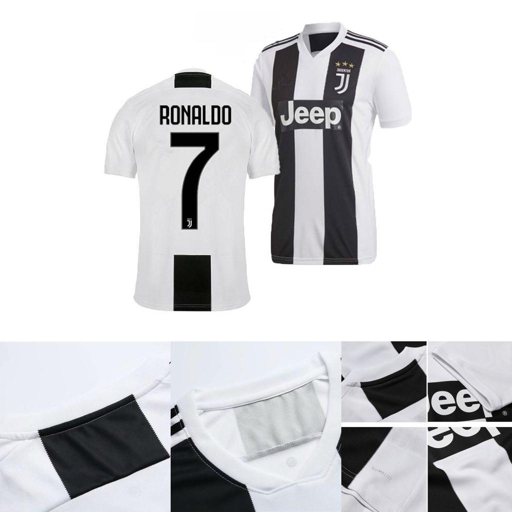 Juventus Ronaldo Cristiano Home Shirt Football Whiteblack Color 2018 2019 Seria