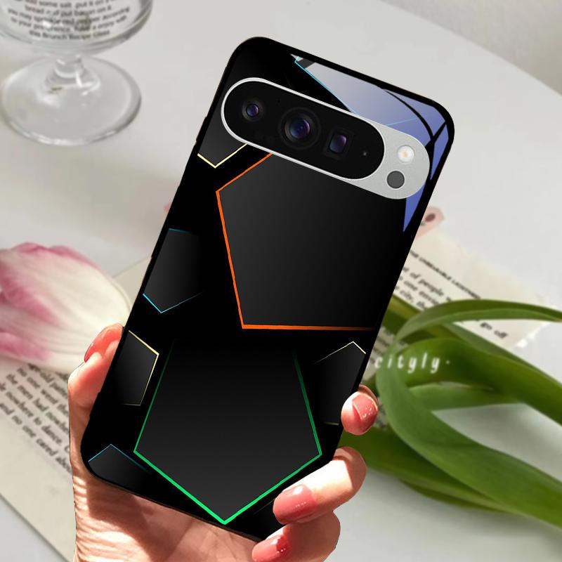 For Google Pixel 9 Pro XL Case Pixel9 Cute Animal Tempered Glass Phone Cover For GOOGLE PIXEL 9A Glass Protective Fundas Cases