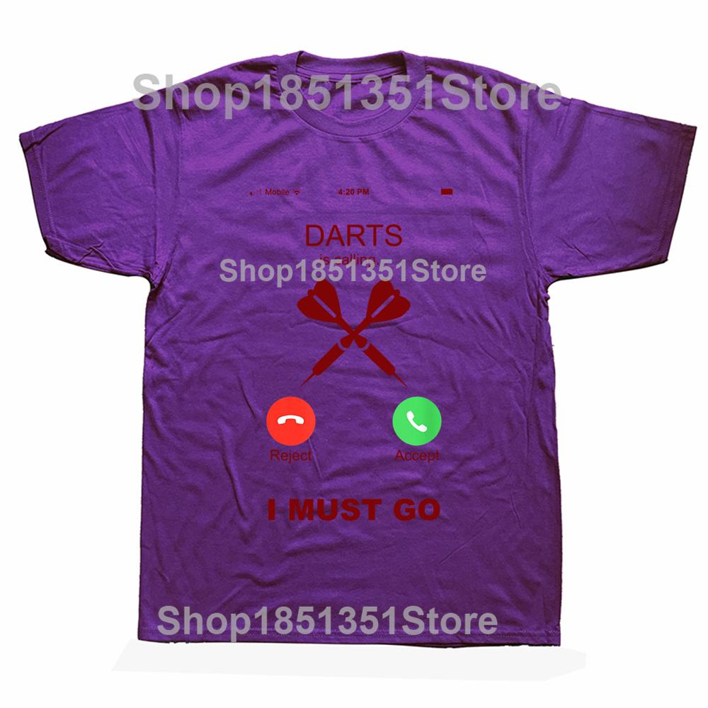 Funny Darts Is Calling T Shirts Graphic Cotton Streetwear Short Sleeve ONeck Harajuku Hip Hop Arrows Tshirt Mens Clothing