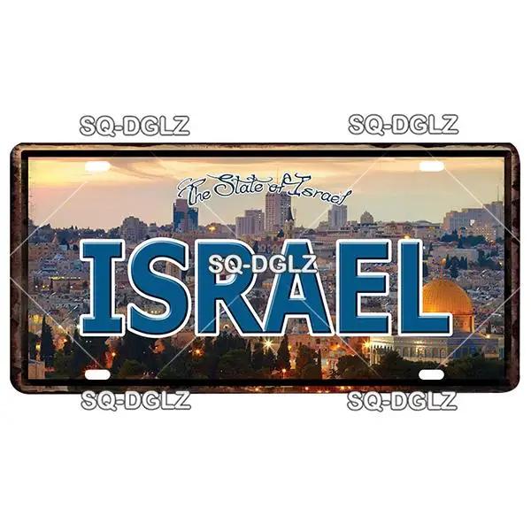 Europe City Plate Metal Sign - Vintage Tin Wall Decor for Bar