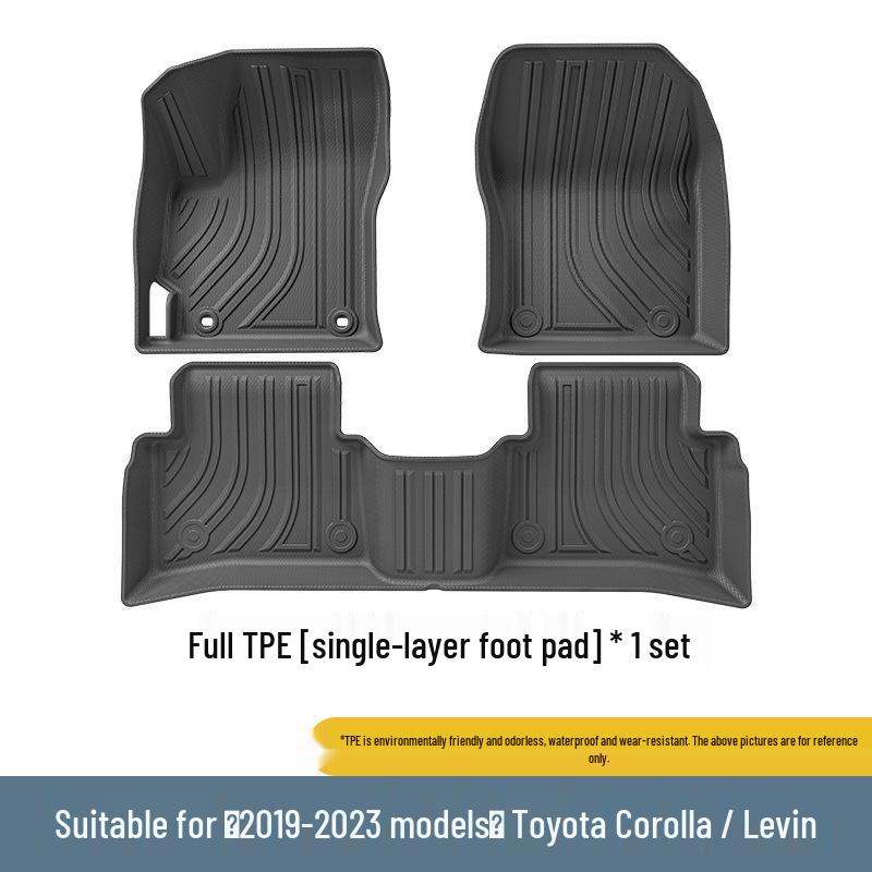 Eco-friendly TPE Floor Mats for 2019-2023 Toyota Corolla/Levin - Includes Trunk and Main Mats.