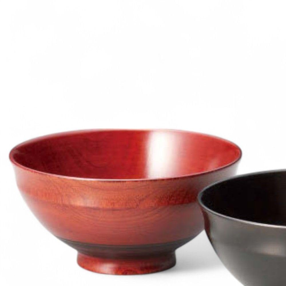 Set of 2 Lacquerware Made In Japan J-kitchens Bowls, Wooden, Hand-Painted, PID-528763,