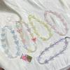 Y2K Candy Colors Cellphone Keychain Butterfly Beaded Butterfly Mobile Phone Chain  Pendant