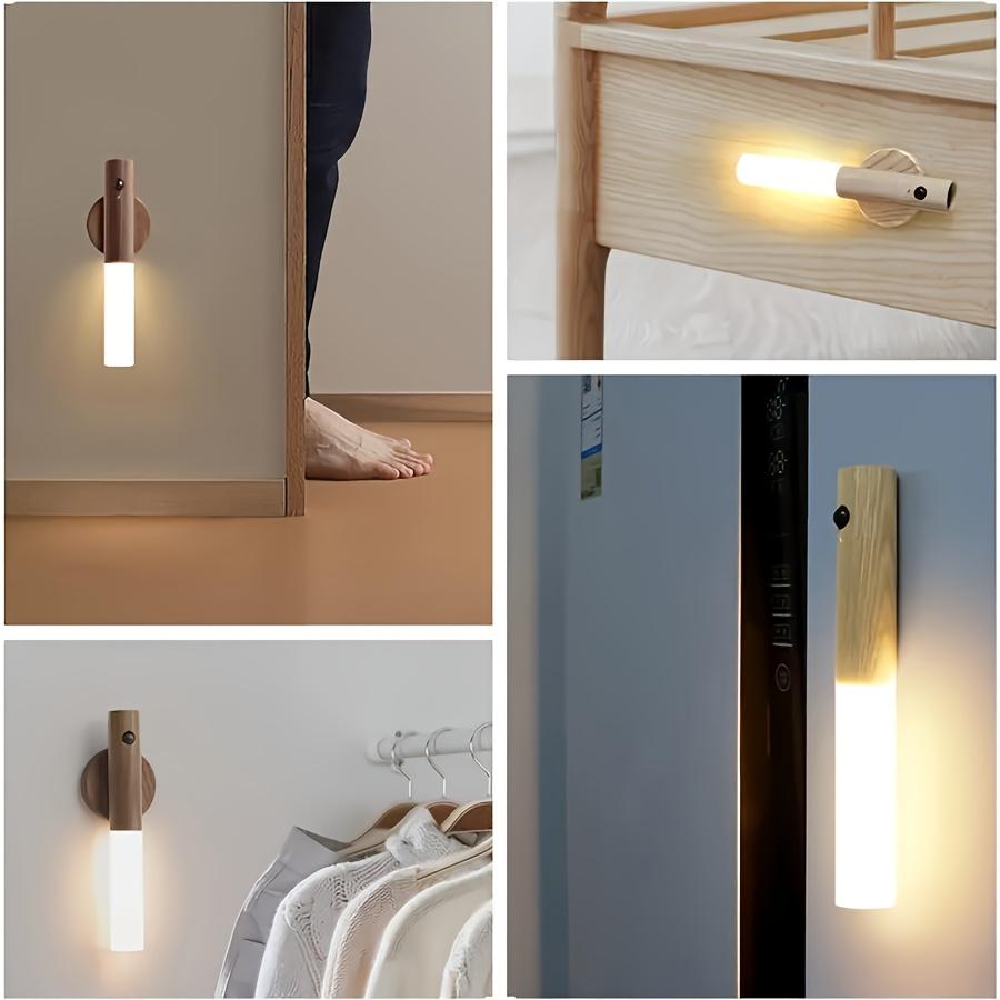 1 Stück intelligente USB-Körpererkennungs-Nachtlicht, wiederaufladbares LED-Wandlicht, geeignet für Flure/Schränke
