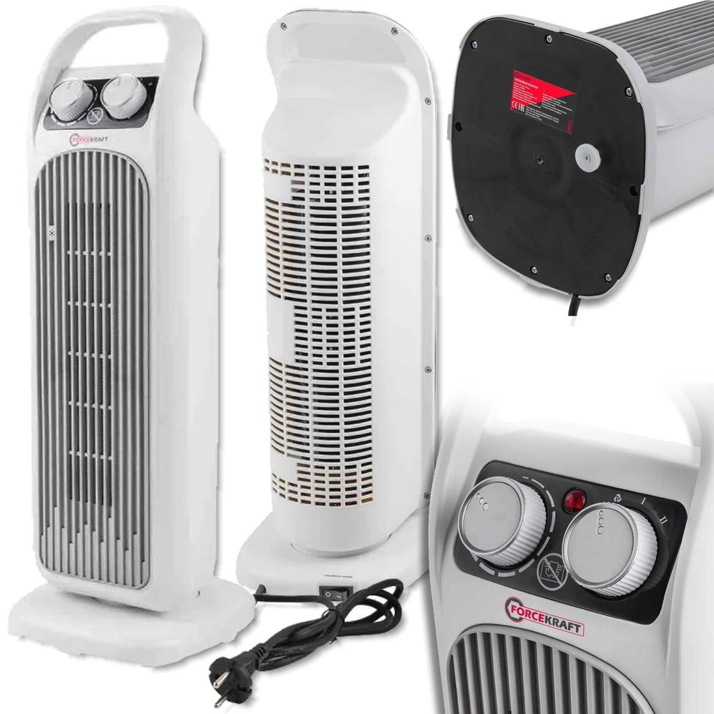 Fan heater, electric column thermostat, 2000W
