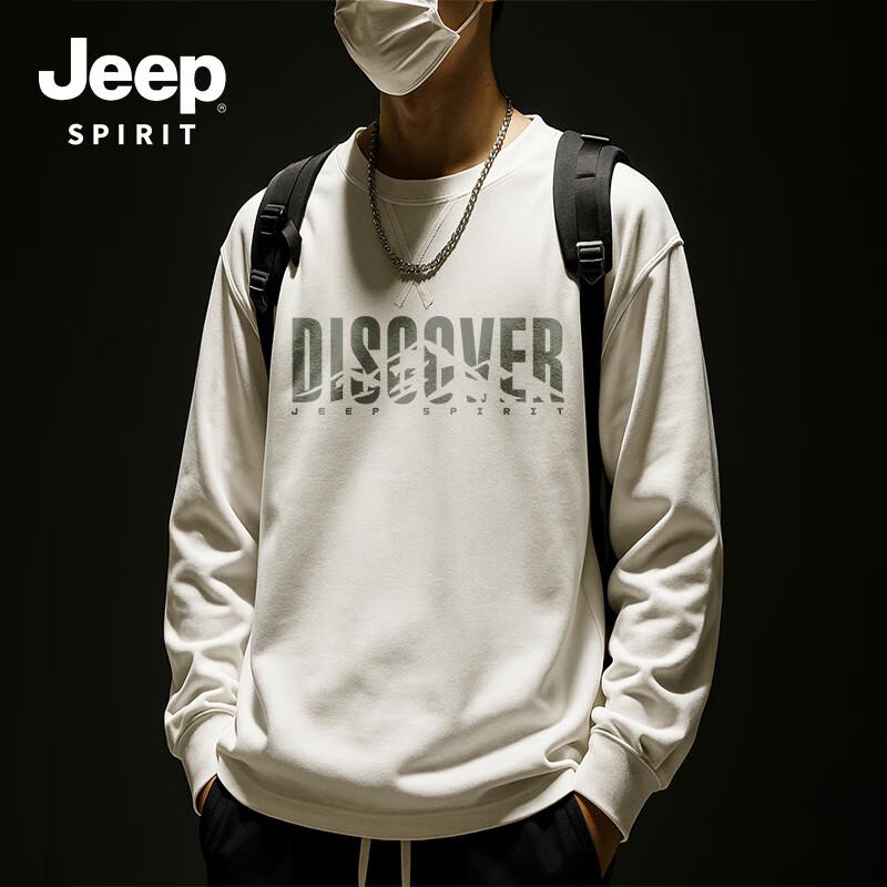 JEEP SPIRIT Men s Long-Sleeve Pure Cotton T-shirt 3XL