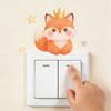 Cartoon Cute Animal Bedroom and Dining Room Background Switch Decoration Stickers