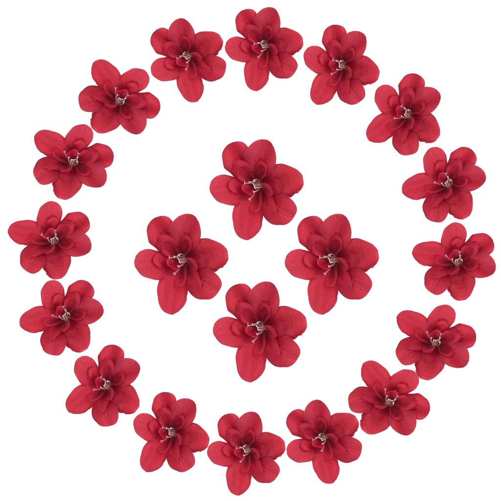 20Pcs Artificial Cattleya Flower Head Fake Cattleya Heads Bulk Artificial Flowers for DIY Wedding Bouquets Party Home Decoration