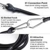 High Strength Straps Bungee Cords with Carabiner Hooks, Heavy?Duty Outdoor Straps, Elastic Cargo Securing Ropes Binding Rope for Tarps, Tent,