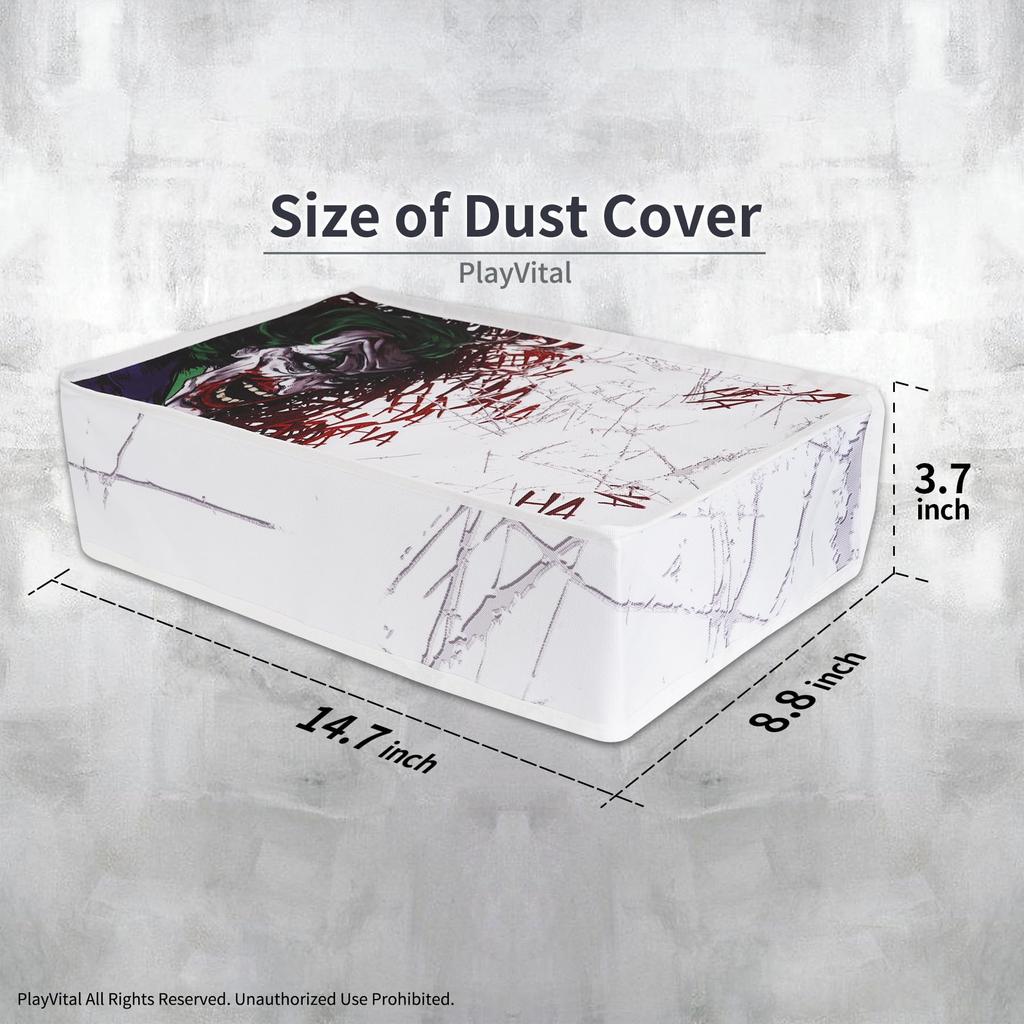 Husa de praf PlayVital pentru Compatibil cu Versiunea Nouă PS5 Slim cu Disc Husă de praf din nailon pentru Compatibil cu Consola PS5 Slim cu Disc