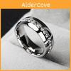 Women Fashion Men Couple Lover Rhinestone Titanium Steel Engagement Ring Wedding Jewelry