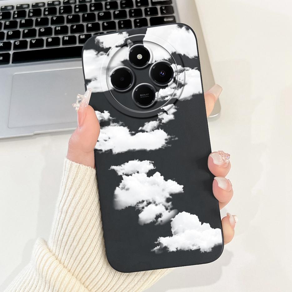 Für Xiaomi Redmi 14C Hülle Stylische Sonnenblume Hübsche Mädchen Rückabdeckung Weiche TPU Handyhülle Für Xiaomi Poco C75 C 75 Redmi14C Fundas