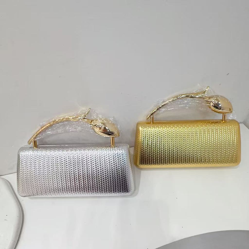 Pochette a Forma di Rosa in PU con Catena per Serata Romantica