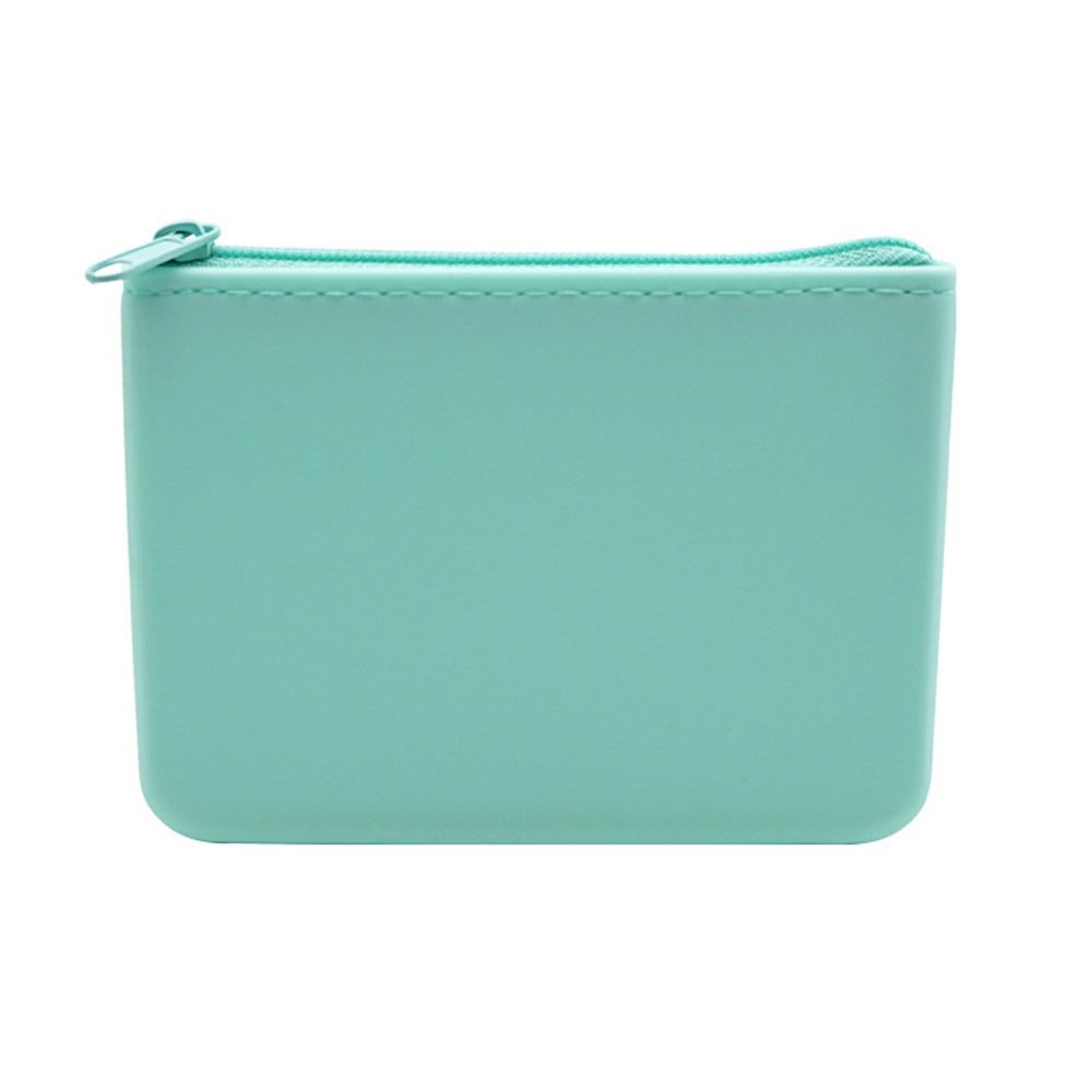 Mini Multifunction Rectangular Wallet Zipper Silicone Travel Pouch Space Saving Waterproof Cosmetic Bag Students
