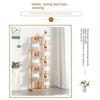 Bamboo Flower Shelf Rack 6/7 Pot Vertical Display Indoor/Outdoor Plant Stand Home Garden Corner Shelving Ladder Plant