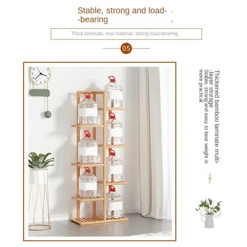 Bamboo Flower Shelf Rack 6/7 Pot Vertical Display Indoor/Outdoor Plant Stand Home Garden Corner Shelving Ladder Plant