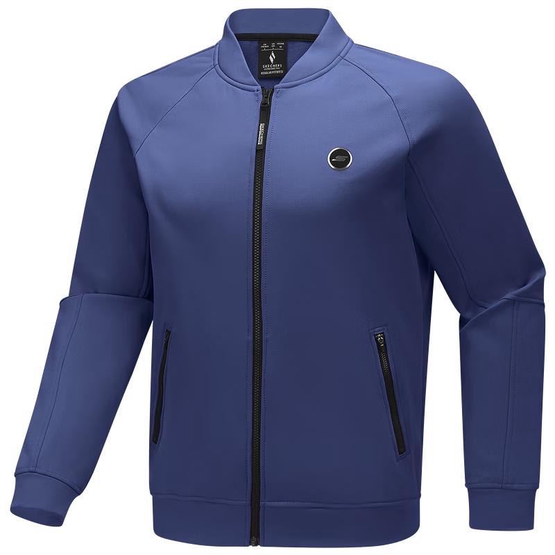 Skechers Men s Knitted Full-Zip Stand Collar Sport Jacket M