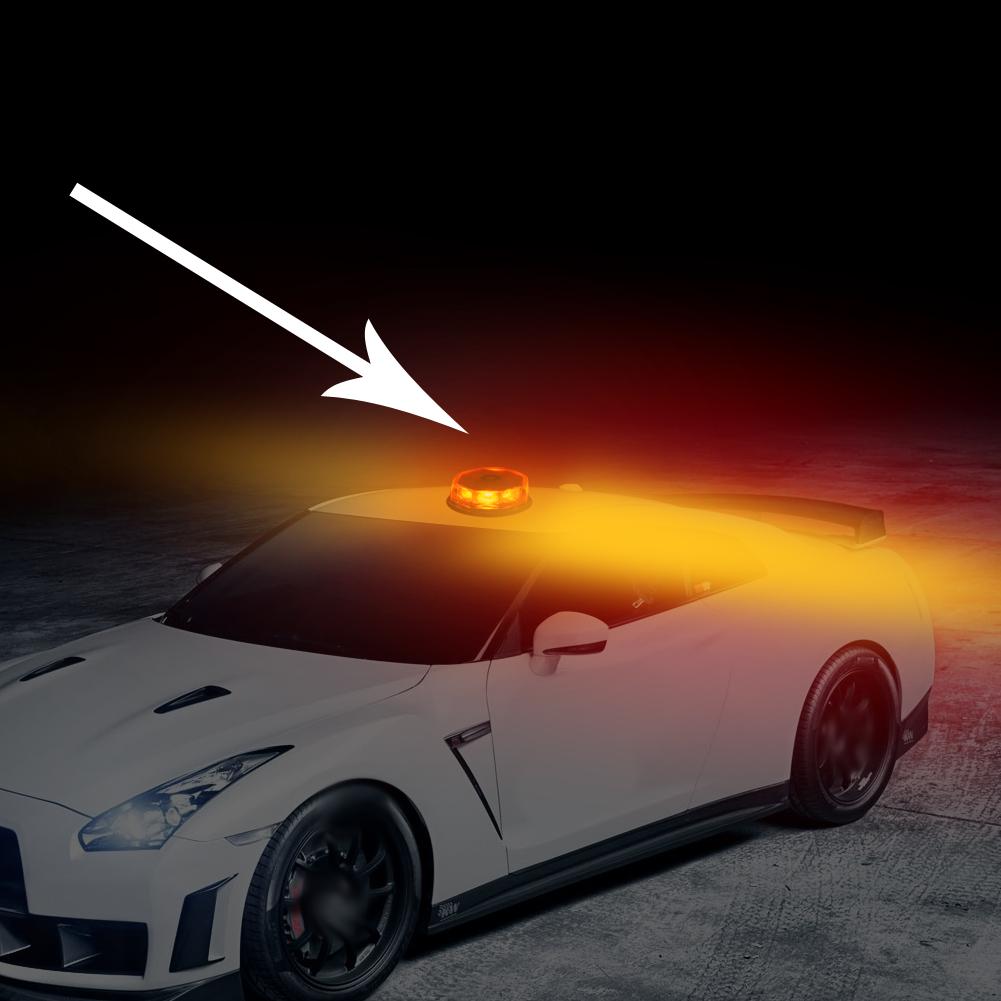 8 LED 40W 12-24V Magnetisch montiertes Auto Dach Stroboskop Notwarnung Blinklicht Rot & Blau