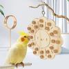 Parrot Chewing Toys Natural Wooden Parrots Block Cork Puzzle Toy Hanging Small Birds Playing Tearing Toy Bird Accessories
