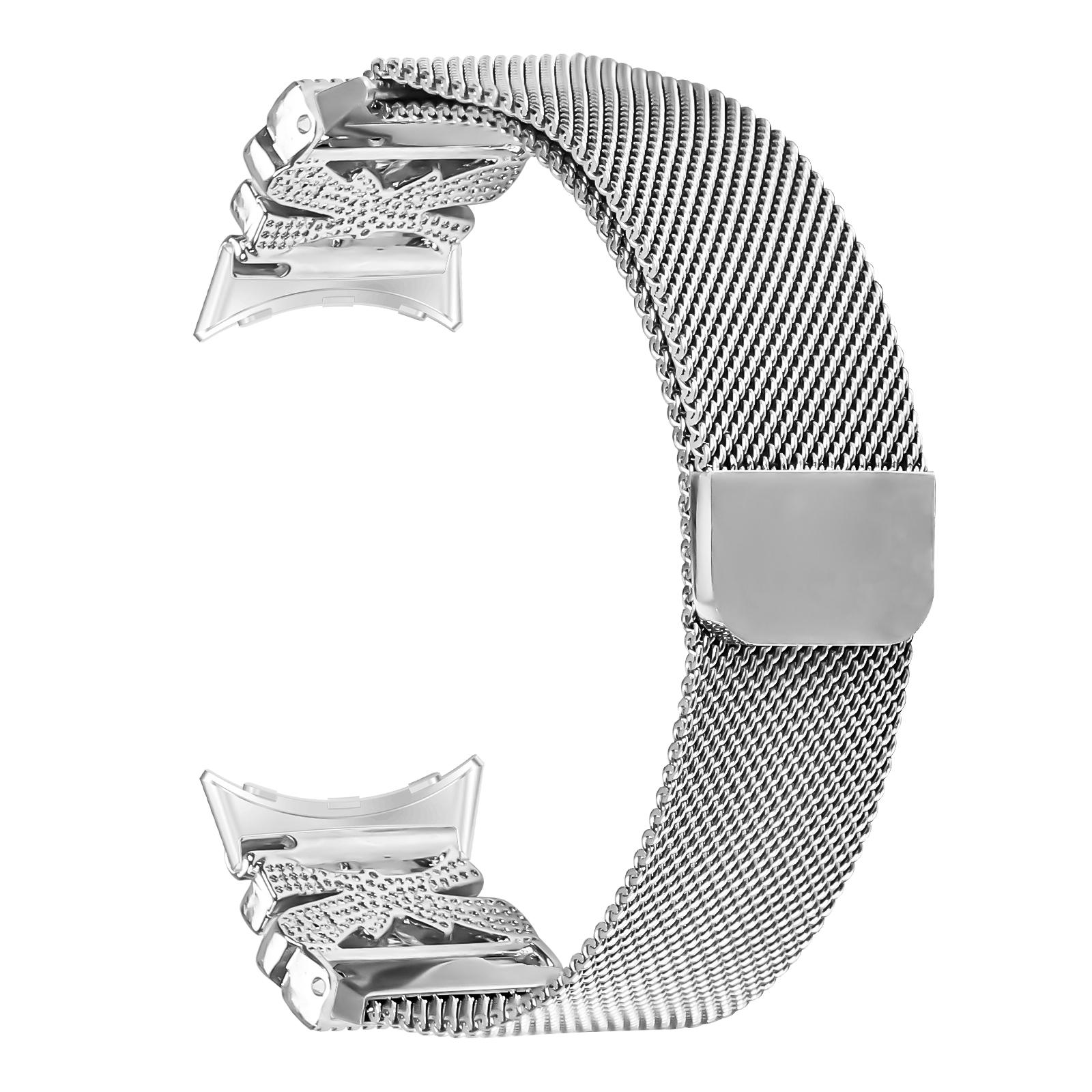 

Watch Strap For Google Pixel Watch 3 41mm/Pixel Watch 2/Pixel Watch,Butterfly Decor Milanese Metal Band,Silver A
