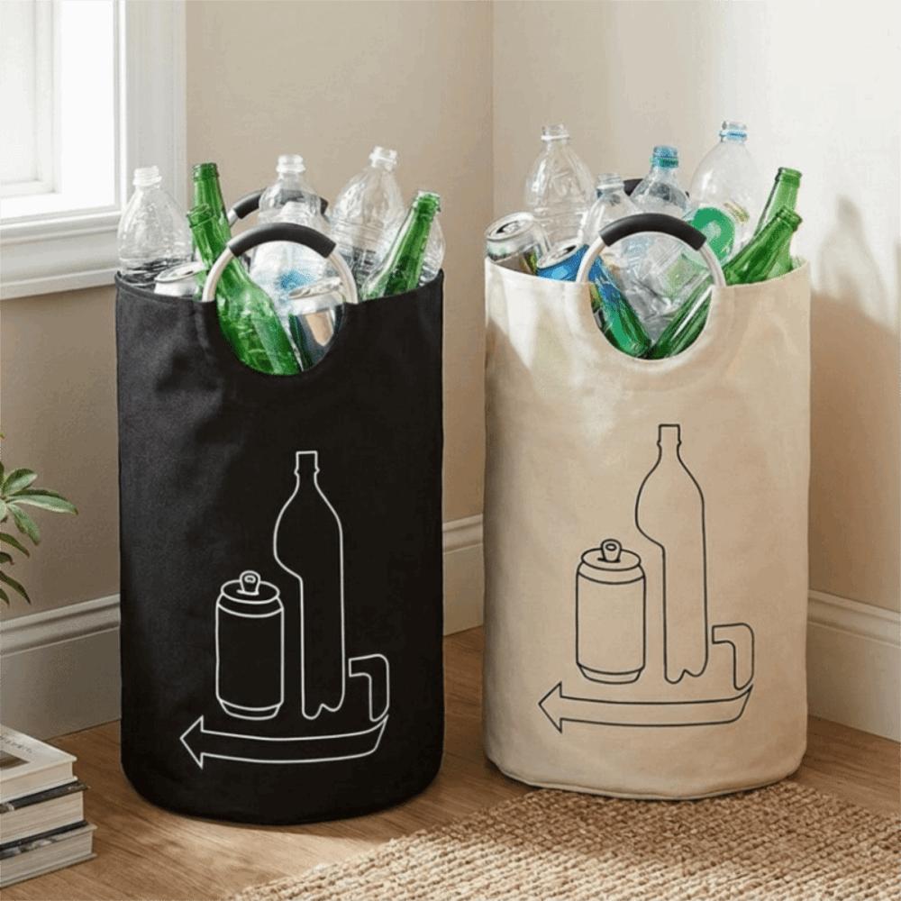 Large Capacity Bottle Collector Bag Oxford Cloth Recycling Bin Bag Dirty Clothes Basket Office