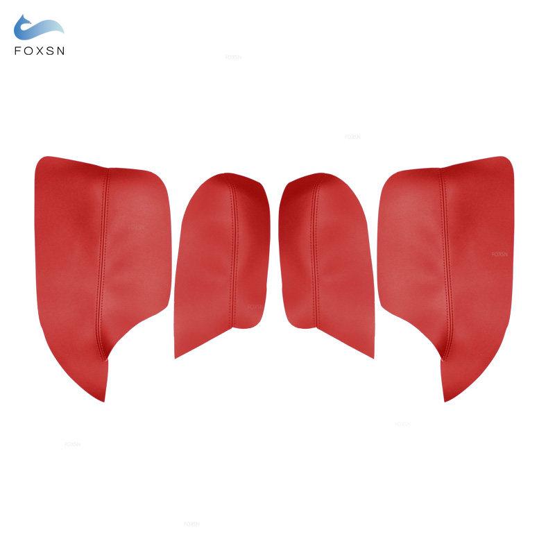 4PCS Auto Styling Innen Mikrofaser Leder Tür Panel Armlehne Abdeckung Aufkleber Trim Für Mitsubishi ASX 2013 2014 2015